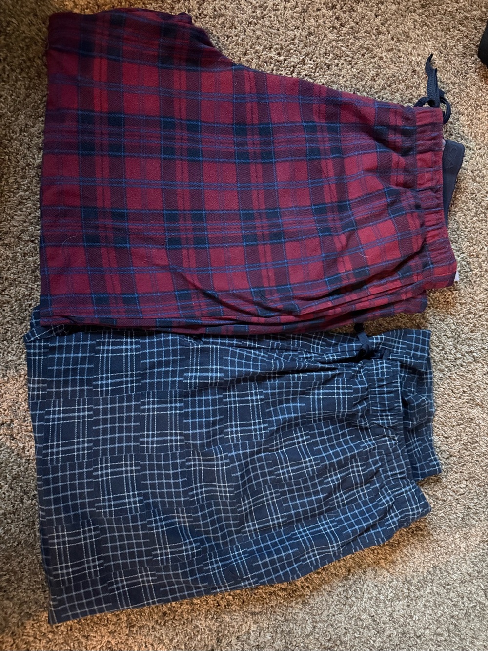 Nautica Men's Plaid Pull-On Sleep Pants in Red and Navy